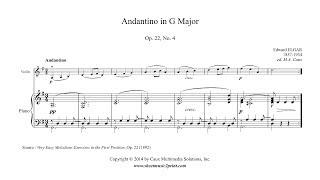 Elgar : Andantino in G Major, Op. 22, No. 4 - Violin