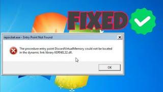 How To Fix "Entry Point Not Found" In Windows 7, 10 & 11