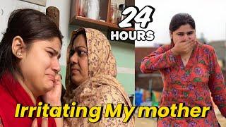 Irritating My mother For 24 hoursshe cried ||Alizay vlogs||