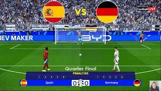 Spain vs Germany - Penalty Shootout | UEFA Euro 2024 - Quarter Final | PES Gameplay