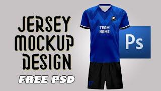 Mockup Jersey Design using Photoshop | FREE PSD