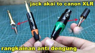 HOW to assemble, solder the Canon XLR jack cable to the Akai anti-buzz jack