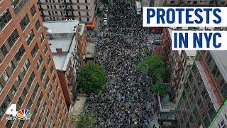 Tens of Thousands March Through New York City for George Floyd | NBC New York