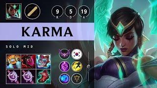 Karma Mid vs Syndra: Killing spree - KR Master Patch 14.23