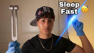 ASMR the FASTEST and Aggressive Nurse Exam 🩺 for Sleep  Ear, Eye Cranial Nerve Exam