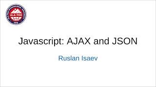 CS 203 - Javascript: AJAX and JSON (weather example)