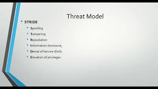 Threat Model Part 1