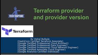 Terraform providers and managing provider version