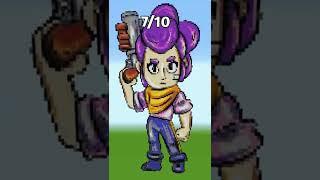 WHICH MINECRAFT SHELLY FROM BRAWL STAR PIXEL ART IS THE BEST !!? #shorts