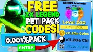 FREE 0.001% ZX LEGEND PET PACK CODES IN NINJA LEGENDS! *SUPER OP* Roblox