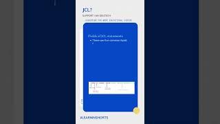 JCl Statement Structure | IBM MAINFRAME #youtubeshorts #mainframetutorial #viral #jcl