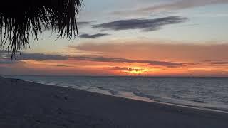 Sunset on the beach in Sol Palmeras.