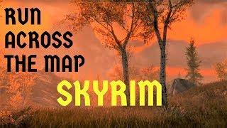 HOW BIG IS THE MAP in Skyrim? Run Across the Map