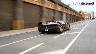 Ferrari F50 hard launch and flyby in NYC