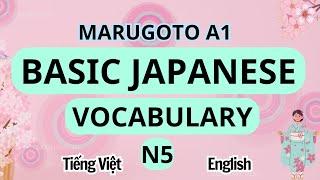 Basic Japanese (level N5) Vocabulary A1 MARUGOTO. Language and Culture. Quizzes for each lesson