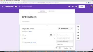 How to go to section based on answer|| Google forms tutorial