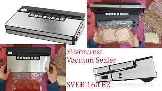 Silvercrest Vacuum Sealer SVEB 160 B2 Unboxing Testing