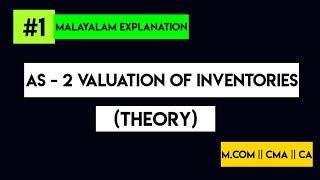 AS 2- Valuation Of Inventories [Theory] MGU M.COM - SPECIALISED ACCOUNTING - SEM 1