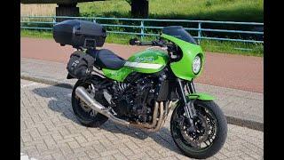 Kawasaki Z900RS Cafe. A look of windscreen options with a big luggage.