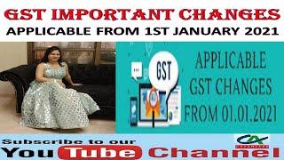 GST Important Changes Applicable from 1st January 2021 | Important GST Changes