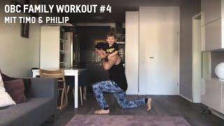 5 Min. Eltern & Kind Workout "Tabata: Lunches & Twists" | OBC Family Workout 4