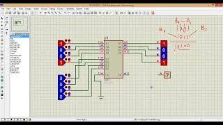 design using proteus 8 bit parrallel adder using two 4  bit parallel adder