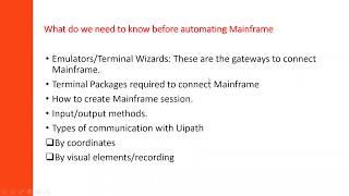 Mainframe Automation using UiPath