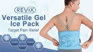 REVIX Gel Ice Pack for Back Pain Relief Cold Compress Therapy for Swelling, Bruises & Surgery