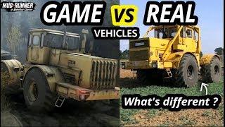 Spintires Mudrunner Game vs Real Vehicles