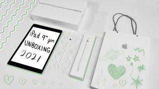  2021 iPad 9th gen + apple pencil 1 unboxing | asmr + aesthetic | first impressions | StudyWithKiki