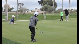 2024 Zona Jo -first 8-year-old US Kids Golf Tournament. Playing through cold and rainy winter storm.