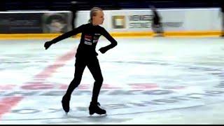 Sasha Plushenko practices a new free program