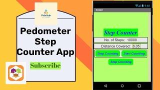 Pedometer sensor in MIT App Inventor to count steps and distance