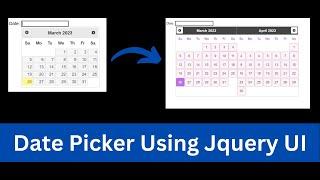 Date picker Using jQuery UI