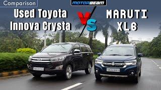 2022 Maruti XL6 vs Used Toyota Innova Crysta - What To Buy? | MotorBeam