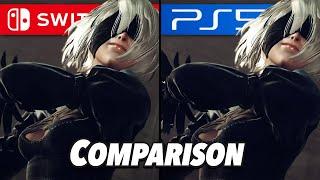 Nier Automata Graphics Comparison (Switch Vs. PS5)