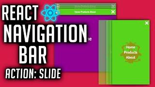 React Navigation Bar Tutorial (Slide) - Beginner React Project | Hooks & Router DOM