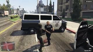 GTA 5 - No Weapon Police Station Massacre (Knife Only) + Five Star Escape