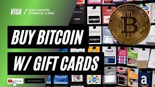 BUY BITCOIN WITH GIFT CARDS | AMAZON, STARBUCKS, NIKE, EBAY GIFT CARDS TO PURCHASE CRYPTO