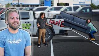 Picking Up a Couch while Test Driving a New Truck Prank