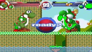 Yoshi Party MUGEN Battle!!! (Yoshi Vore & Yoshi vs SSBM Yoshi & 3D Yoshi)