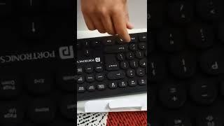 PORTRONICS Wireless Key Board Mouse #automobile #unboxing #typing #india #music #reels #smartphone