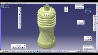 How to Create Plastic bottle in CATIA Wireframe and Surface Design workbench