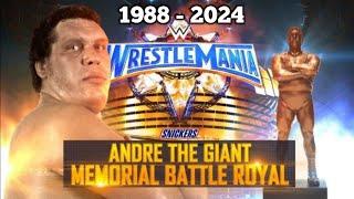 Every WWE WrestleMania & Andre The Giant Memorial Battle Royale Match Card Compilation (1988 - 2024)