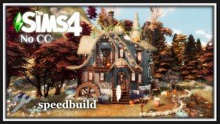 The Sims 4 || Mushroom Hill || Speedbuild || NoCC build || Spooky Tiny House || #spookyclaeriel