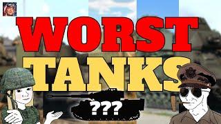 The Top 5 WORST TANKS in War Thunder