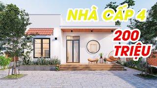 nhà cấp 4 đẹp giá rẻ , chỉ 200 triệu | xây nhà trọn gói SIG