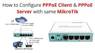 How to Configure PPPoE Client & PPPoE Server with same MikroTik