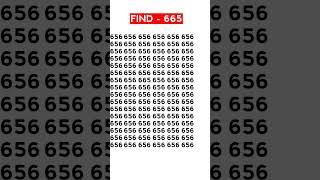 Let See How Genius You are - Find 665 #Shorts