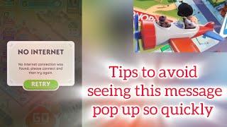 Airplane Mode: NO INTERNET message in Monopoly GO? Here are my tips to avoid seeing it so quickly!